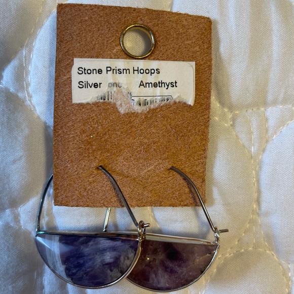 artisan amethyst earrings - Picture 2 of 3
